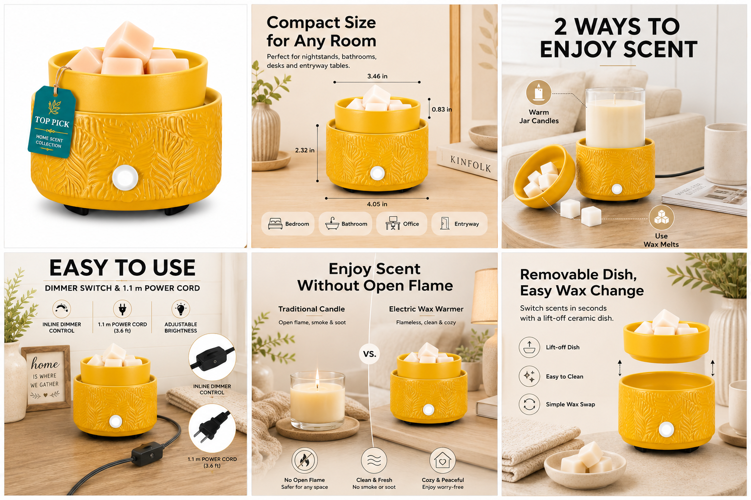 Golden Sun Glow Wax Warmer